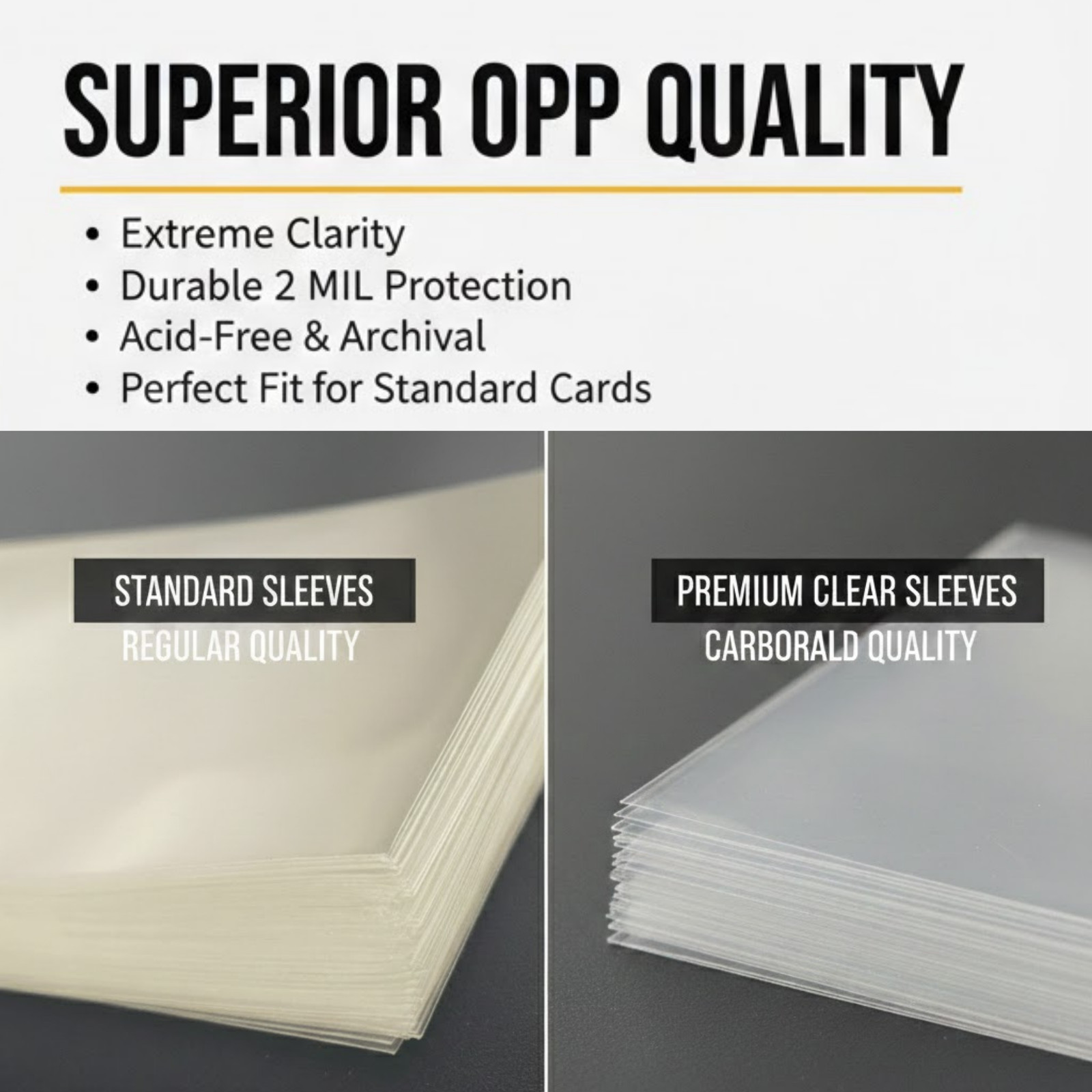 5000 – 50 Packs CBG Super Premium Sports Card Soft Sleeves Acid Free