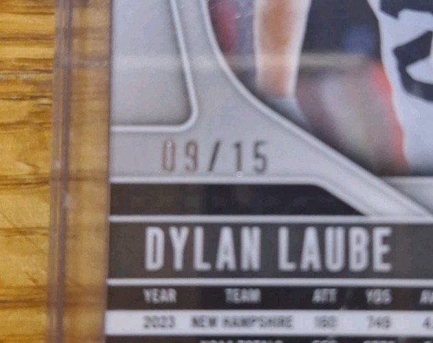 2024 Panini Prizm Dylan Laube Forest Camo Prizm /15 #330 RC Raiders LOW SER SP