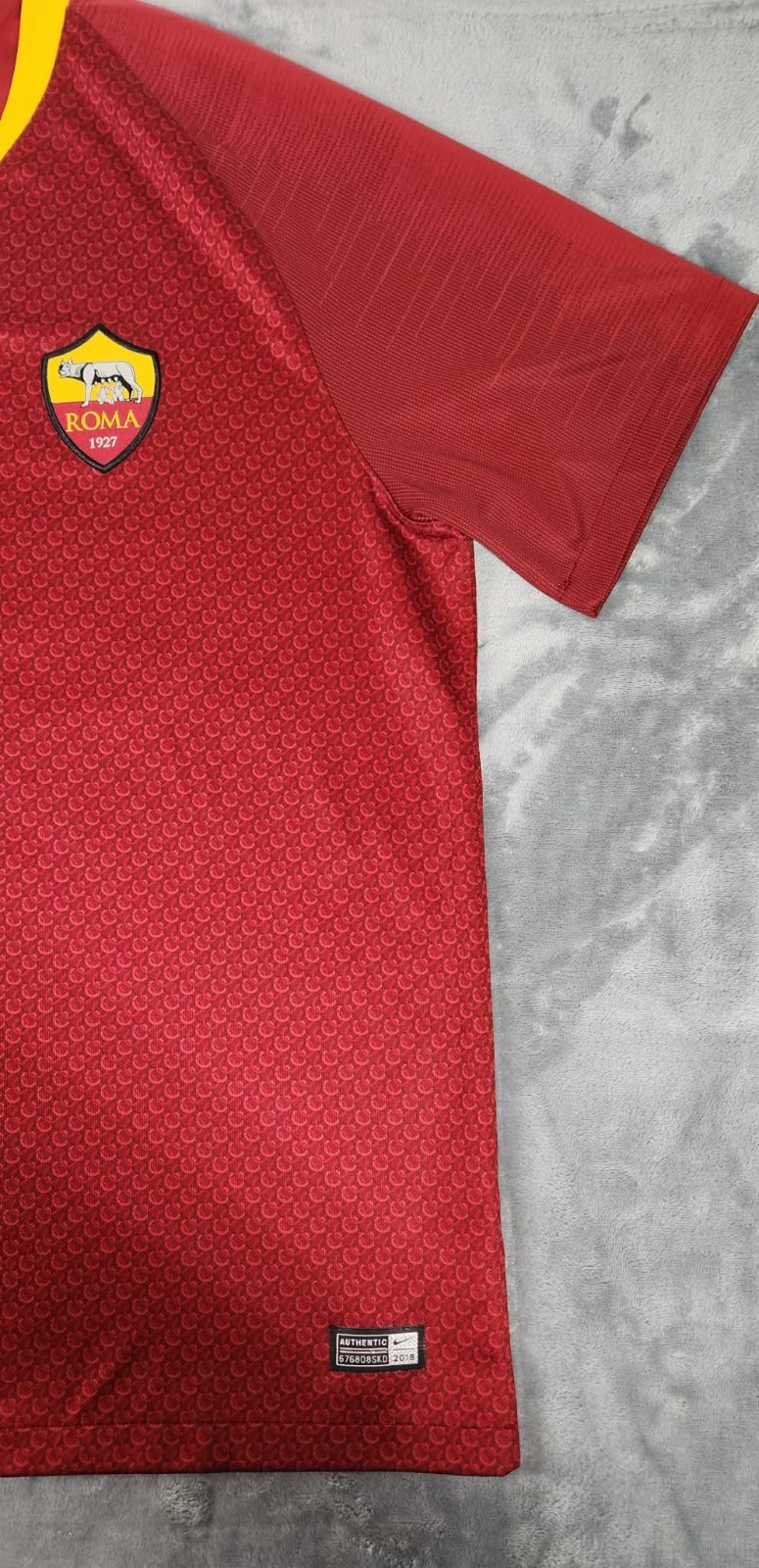 AS Roma Soccer Jersey Men’s XL Red Nike Dri-Fit Italy Football Shirt 2018 Home