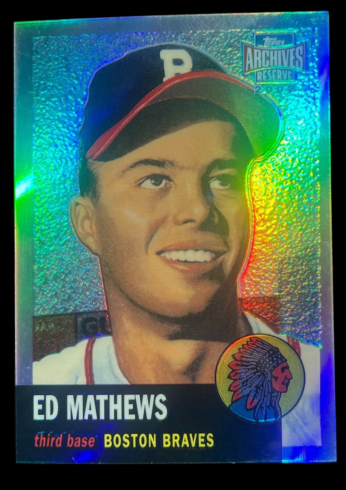 2002 Topps Archives Reserve #85 Ed Mathews Boston Braves Chrome Refractor NM/NM+