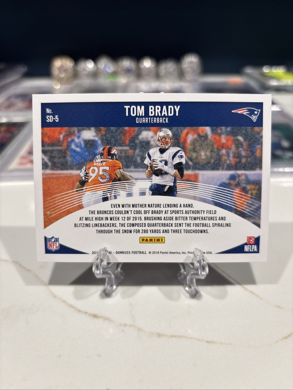 Tom Brady 2018 DONRUSS SNOW DAYS INSERT INVEST GOAT HOF MVP TB12