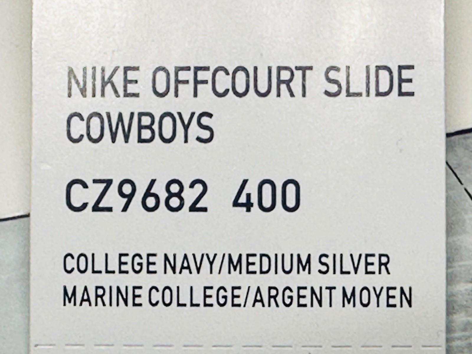 Nike Dallas Cowboys Grey/Navy Blue OffCourt Slides Sandals Men’s Size 9 NEW