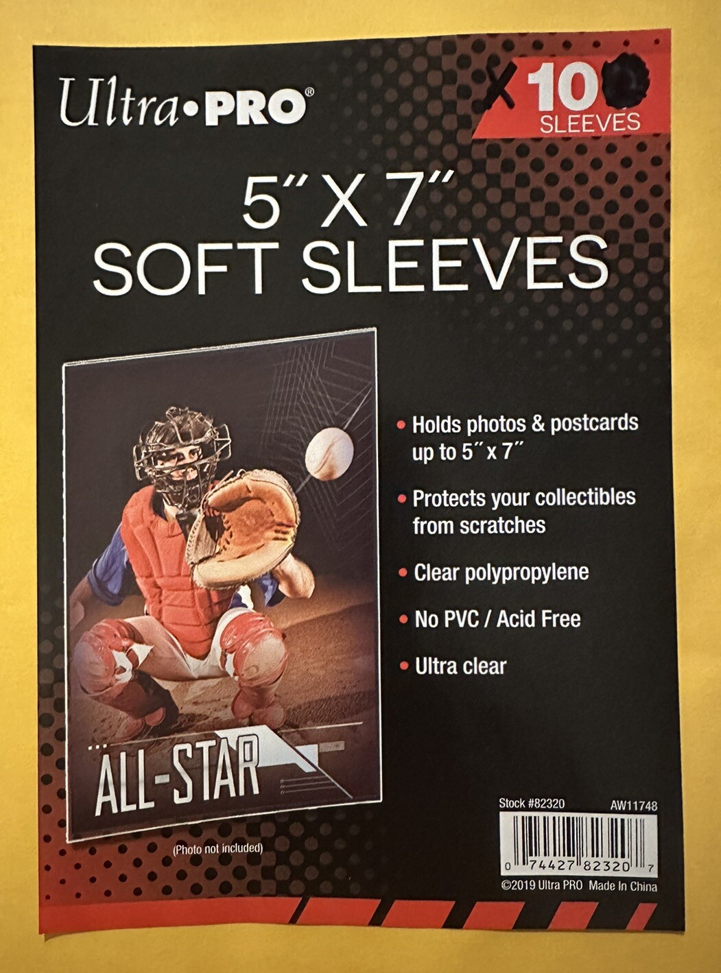 Ultra Pro 5″x7″ Soft Sleeves **10** Sleeves Per Order *NOT 100 Pack*