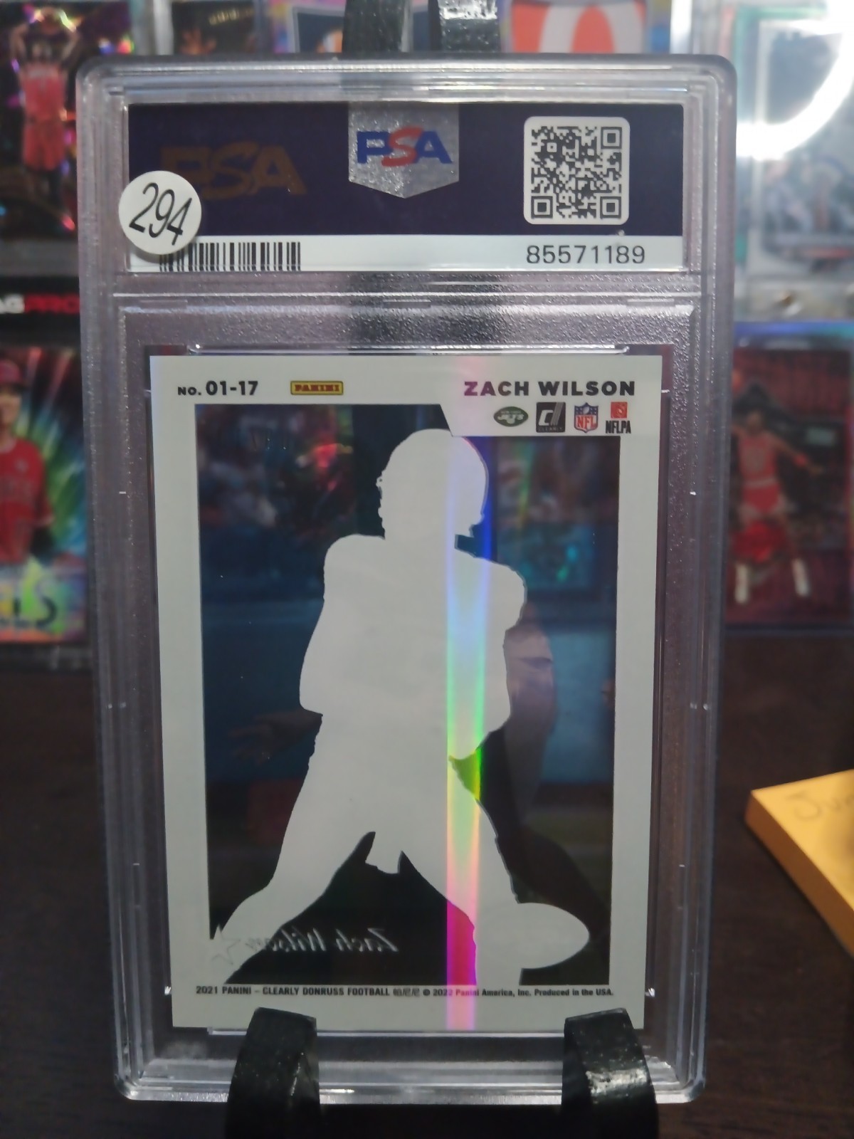 2021 Clearly Donruss Zach Wilson Retro /10 PSA 8