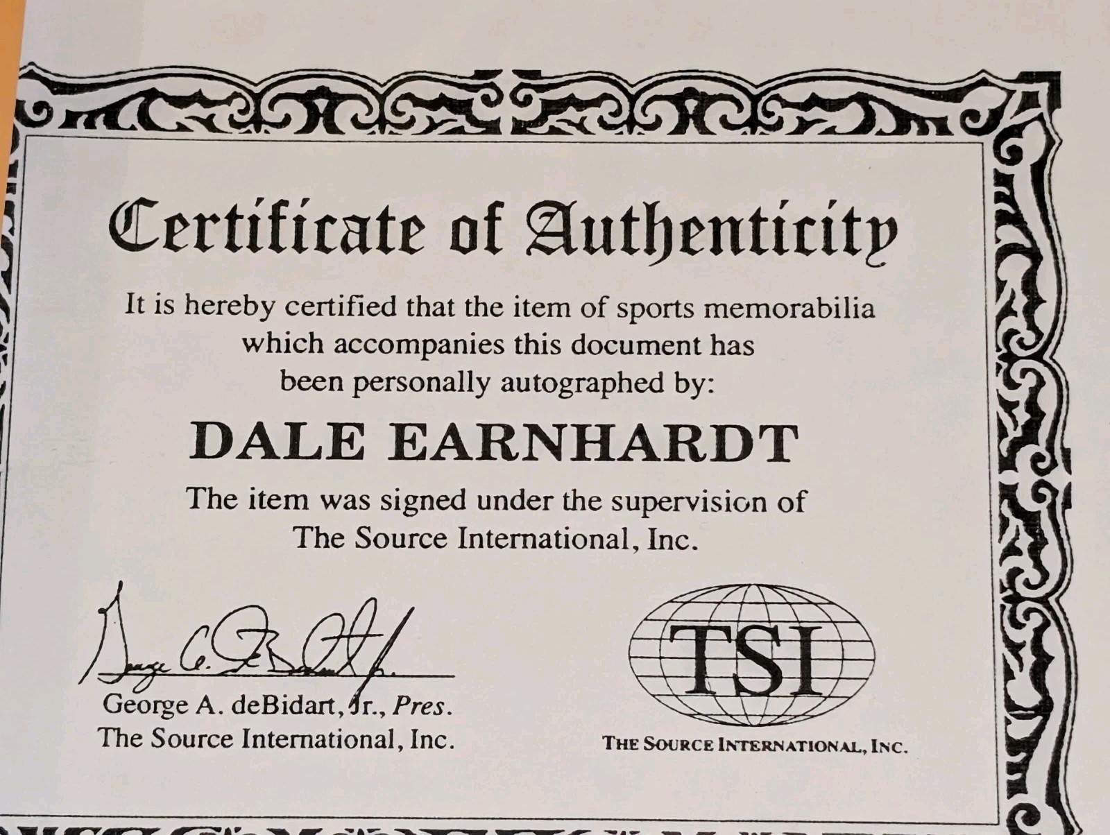 JSA Dale Earnhardt Signed 1995 Daytona Speedweeks Event Book AUTOGRAPHED COA