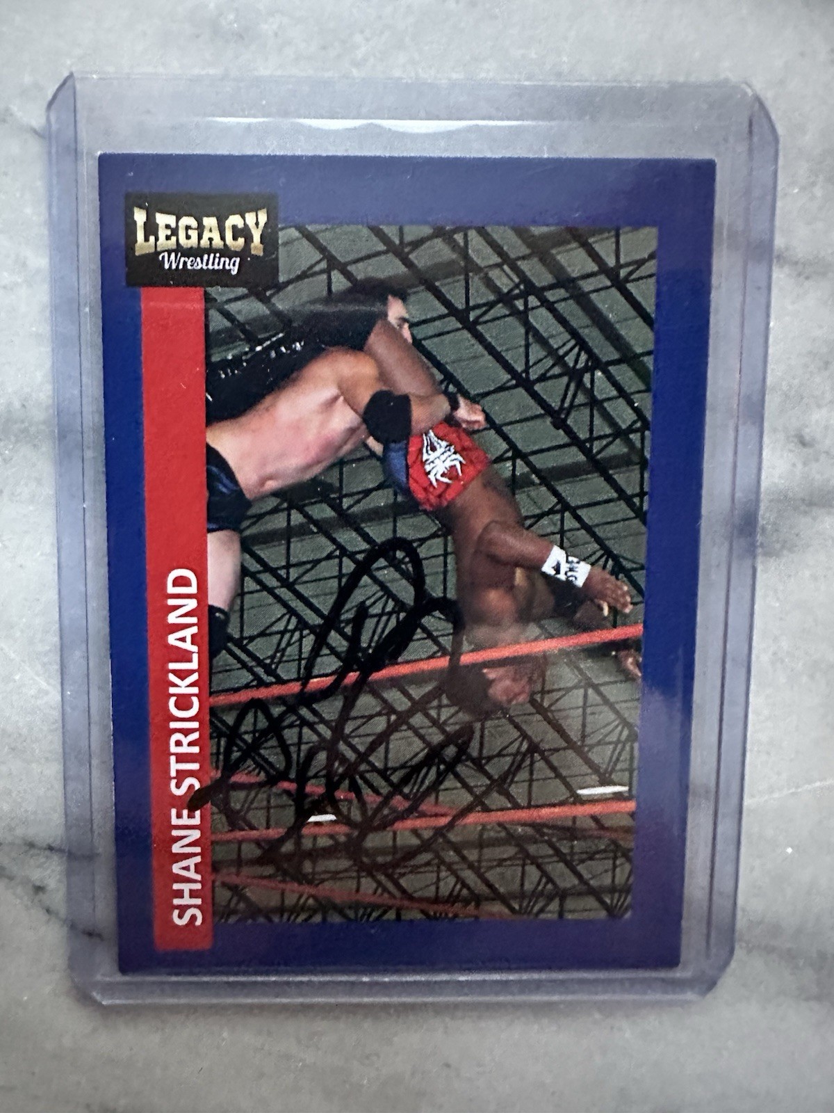 2016 Swerve Strickland Legacy Wrestling 1st Appearance Autographed Card AEW WWE