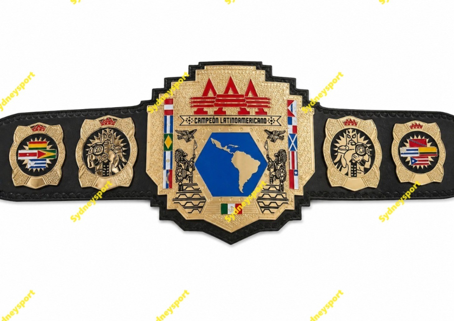 AAA Wrestling Championship Latin American Campion Latino American belt Brass 2mm