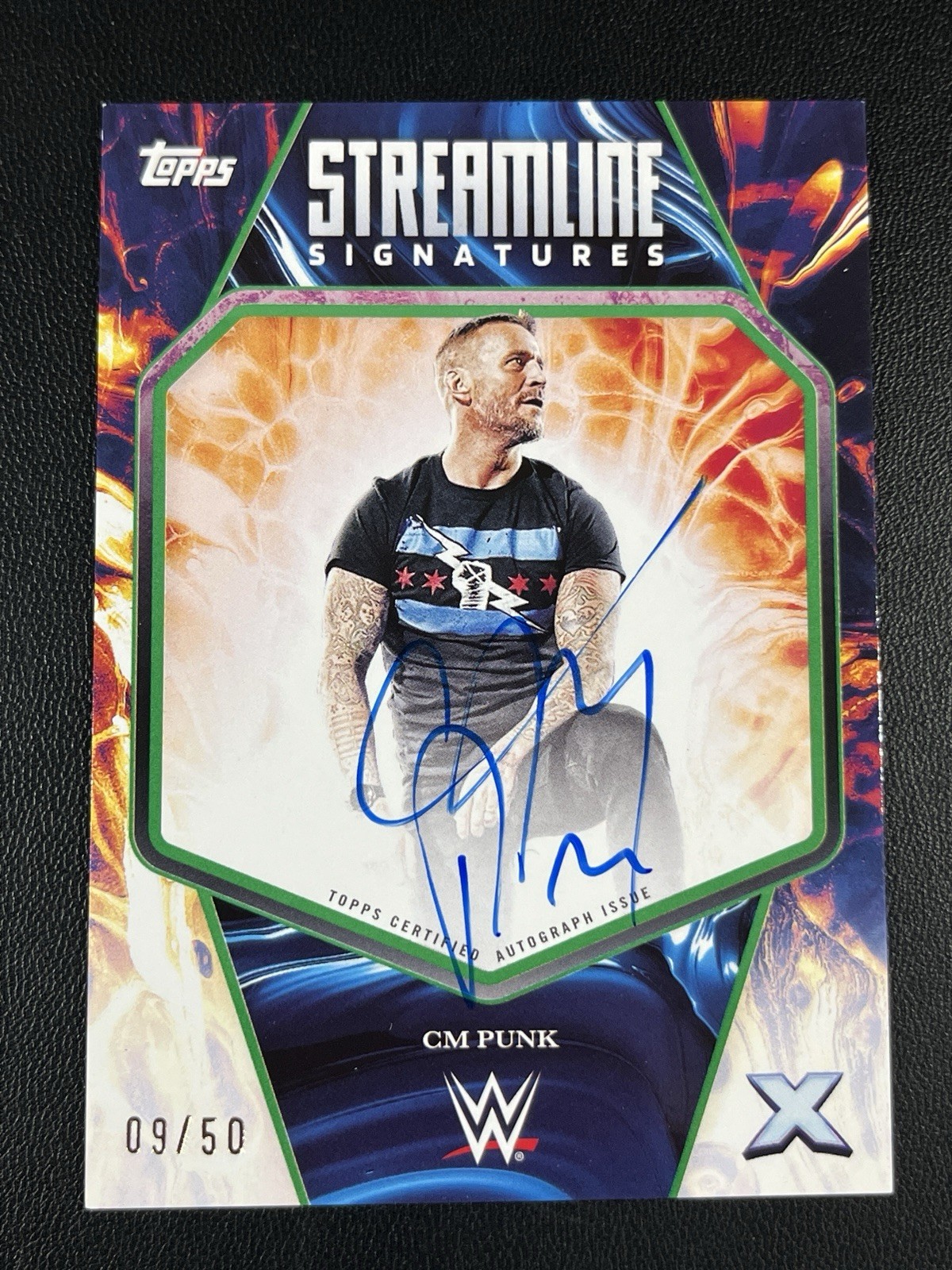 2025 Topps Exalted CM Punk Streamline Signatures Green Auto /50