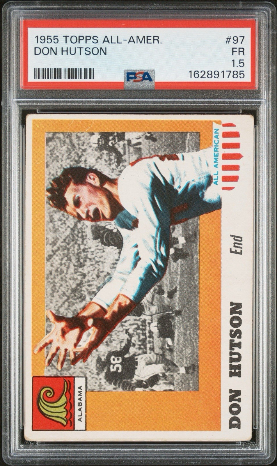 Topps 1955 Topps All-American #97 Don Hutson Alabama Crimson Tide PSA 1.5