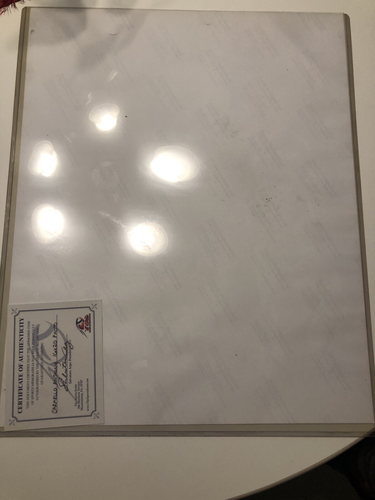 Carmelo Anthony Autographed Signed Picture While With New York Knick.