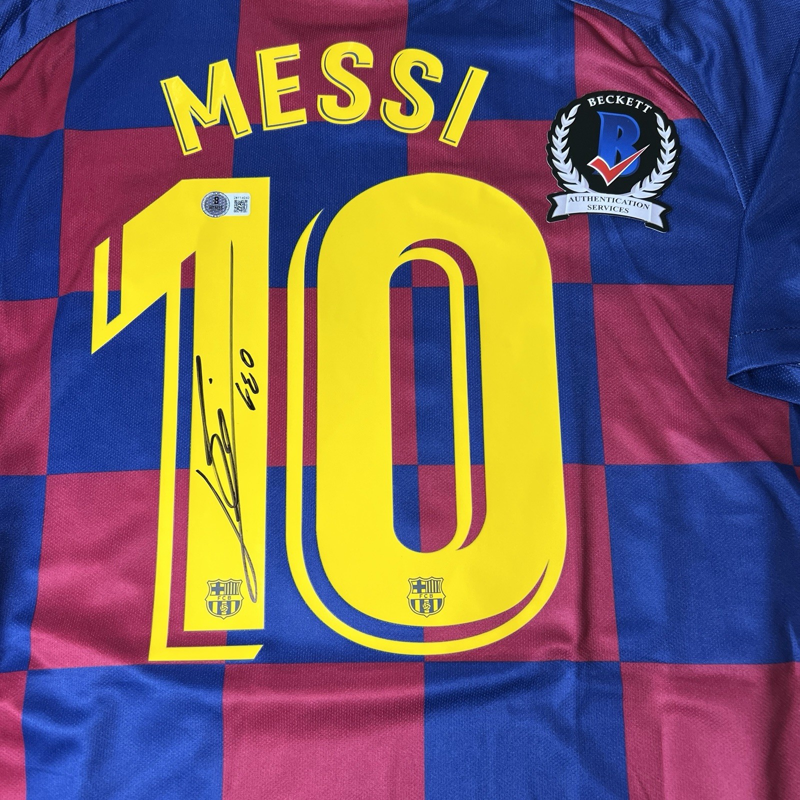 Lionel Messi Signed Barcelona Jersey BACKETT BAS Autographed W/COA