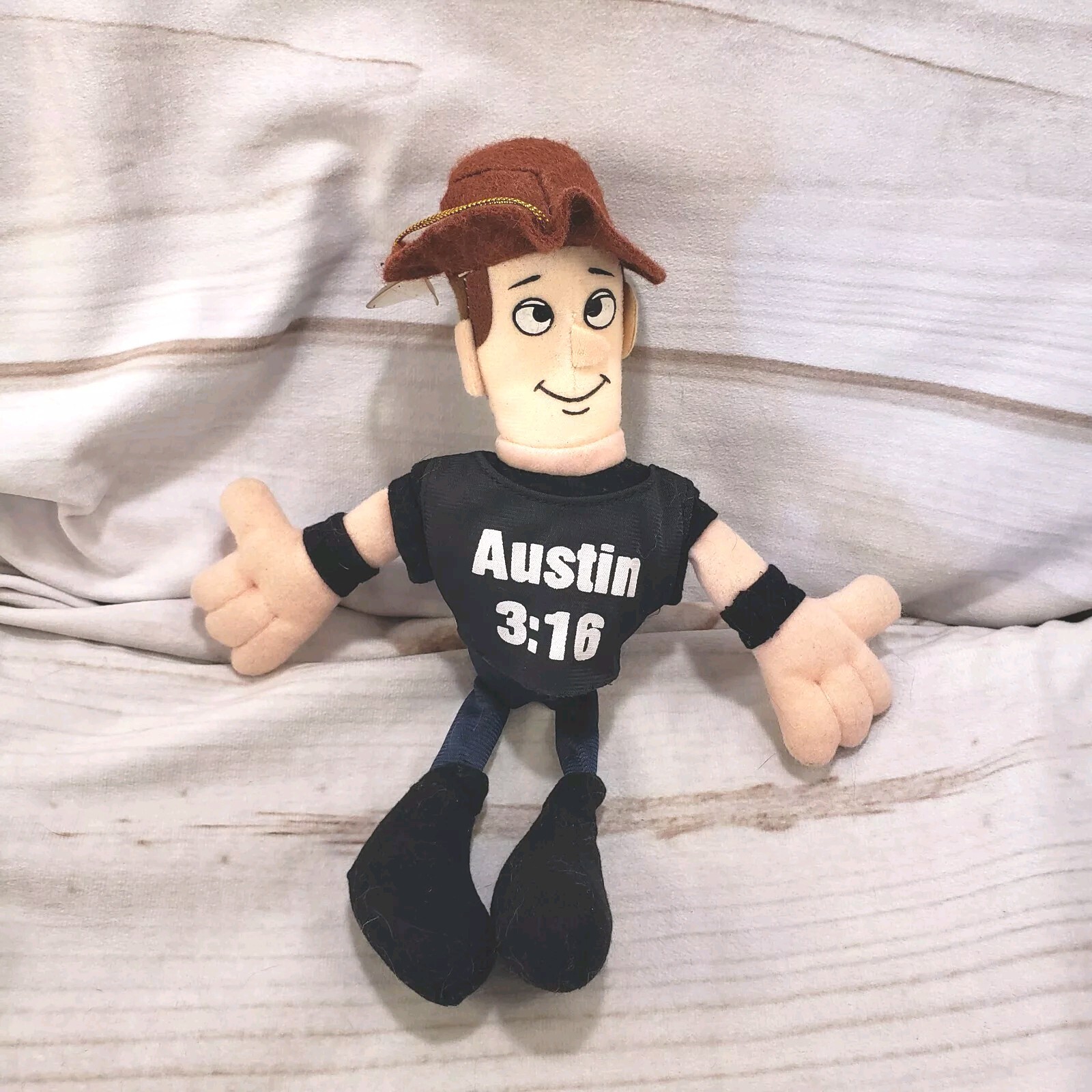 Steve Austin Plush Doll Hanging Window Cling Vintage Wrestling 9 Inch