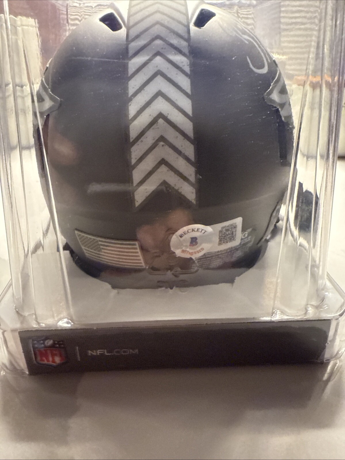 Brian Dawkins Signed Philadelphia Eagles 22 Salute Mini Helmet Beckett 43007