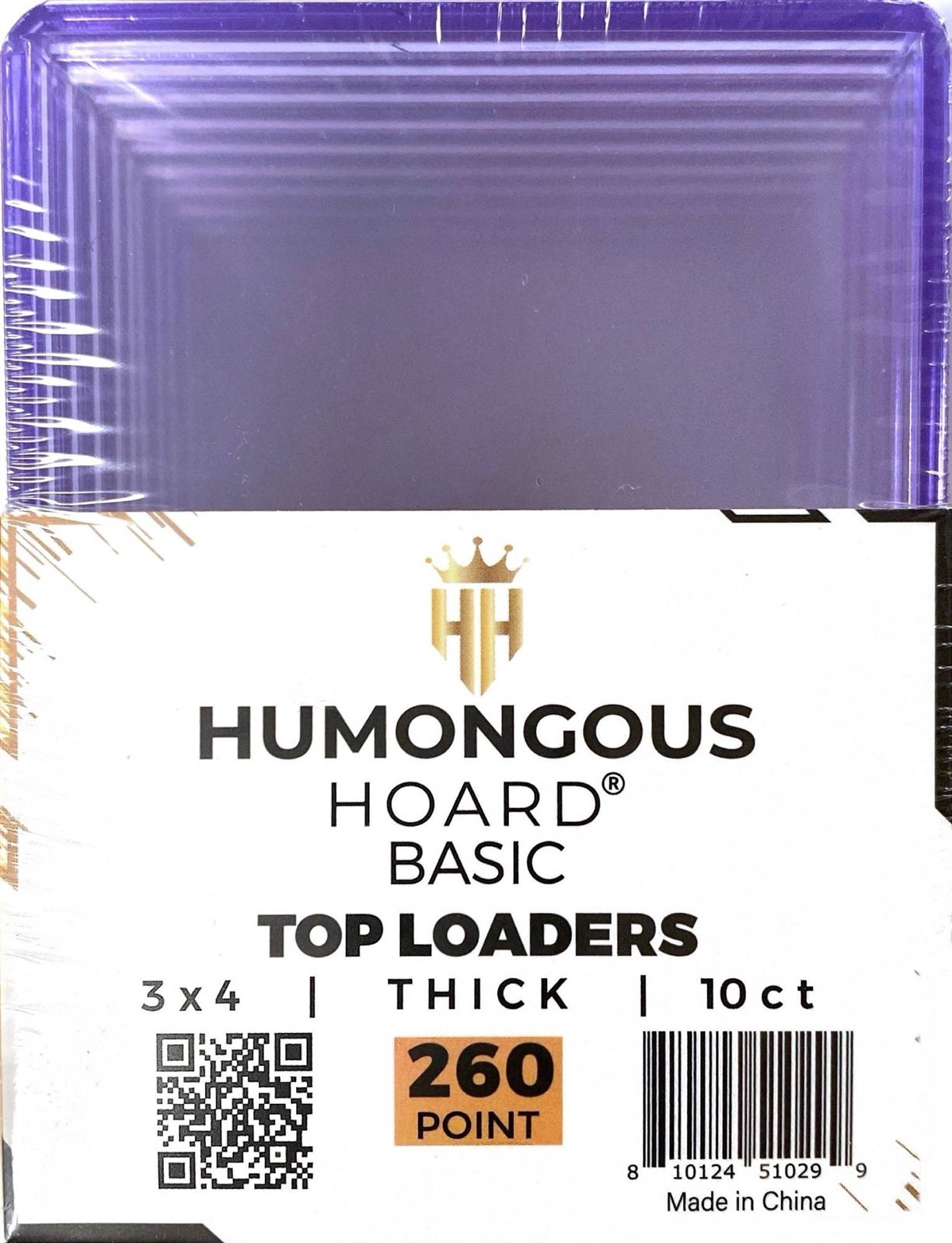 10 Humongous Hoard Basic 260 Pt. Thick Top Loaders 3×4 Multi-Panel Memorabilia