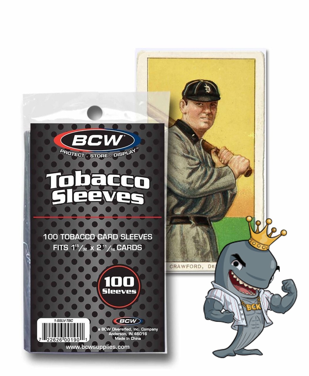 BCW Tobacco Card Sleeves 100ct Pack (3 Pack Lot-300 Total Sleeves) FREE SHIP