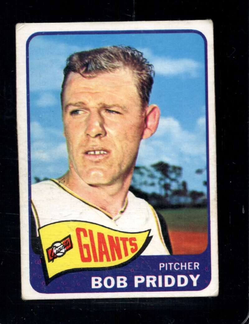 1965 TOPPS #482 BOB PRIDDY VG GIANTS *X92755