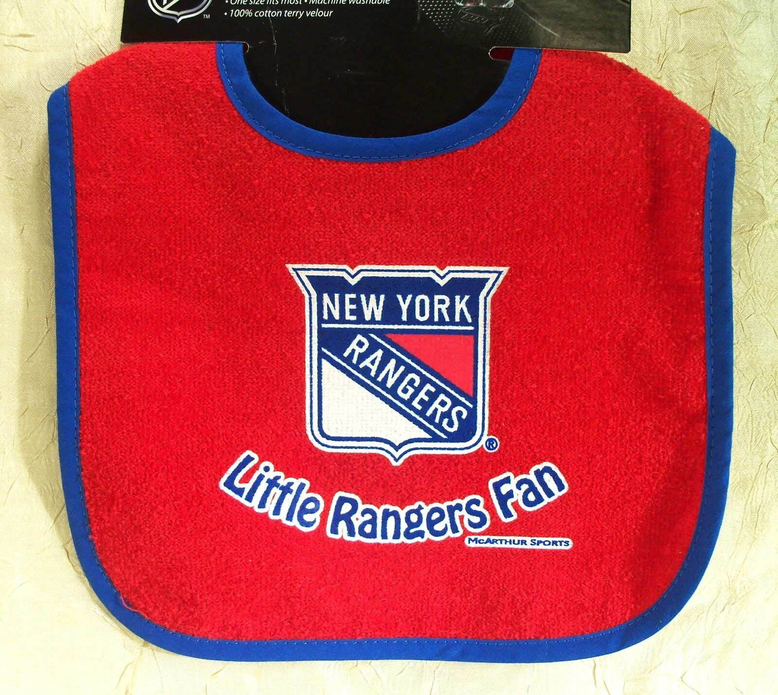 New York Rangers Little Fan Baby Bib One Size Fits Most NHL New – SEE DETAILS