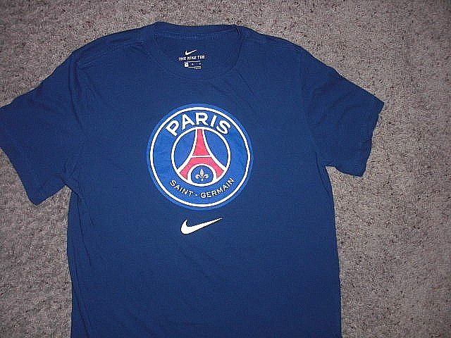 PSG PARIS SAINT-GERMAIN blue NIKE short sleeve shirt men’s Medium