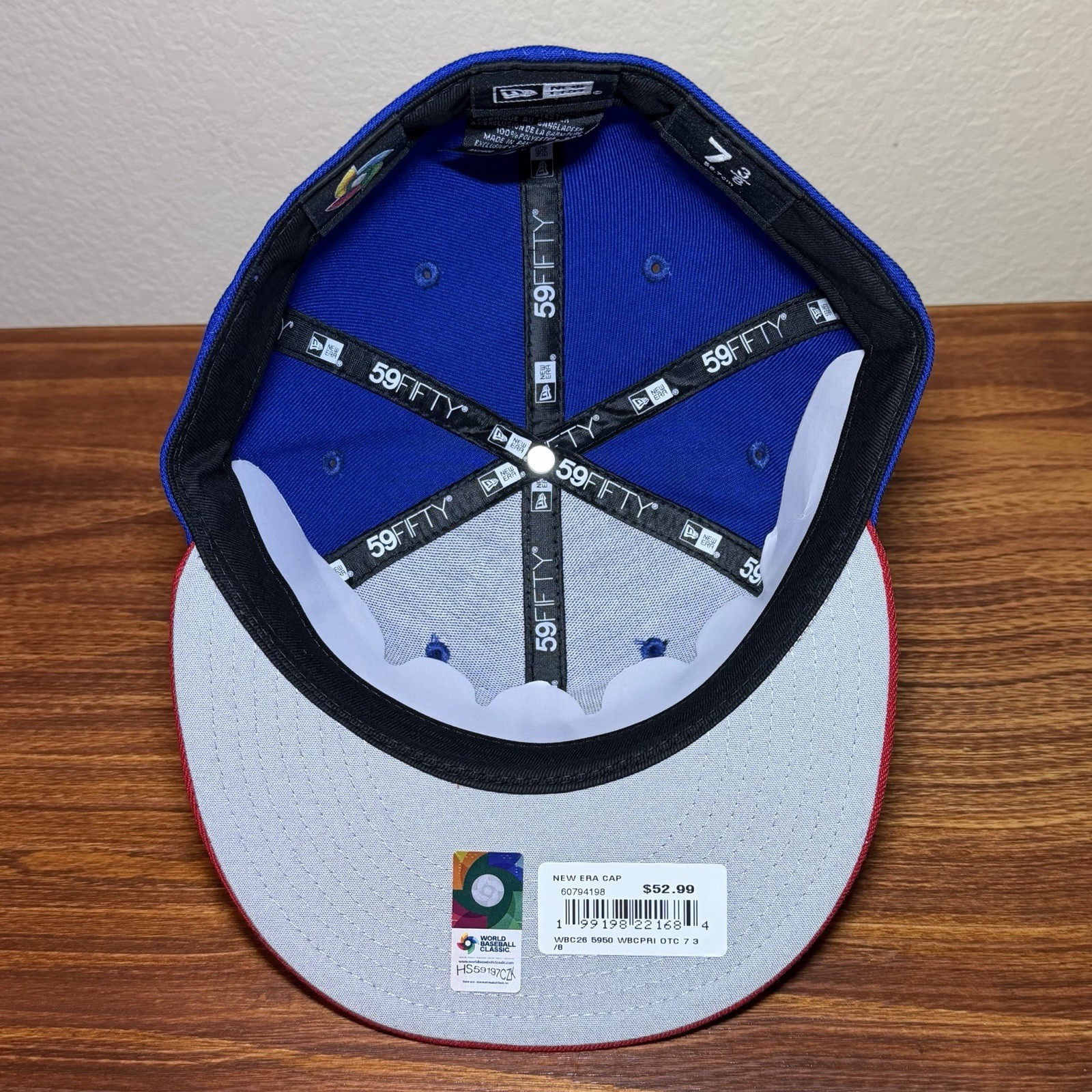 New Era Puerto Rico 2026 World Baseball Classic Fitted Hat Size 7 3/8 NEW
