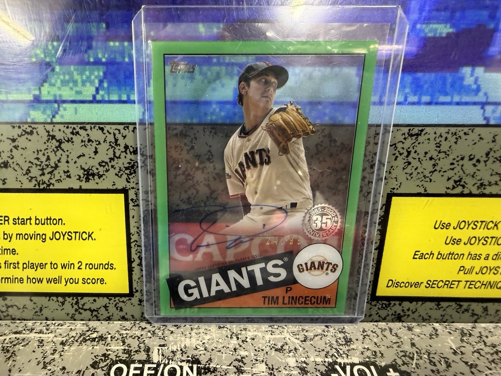 2020 Topps Clearly Authentic Tim Lincecum #TBA-TLI Autograph Auto Green /99