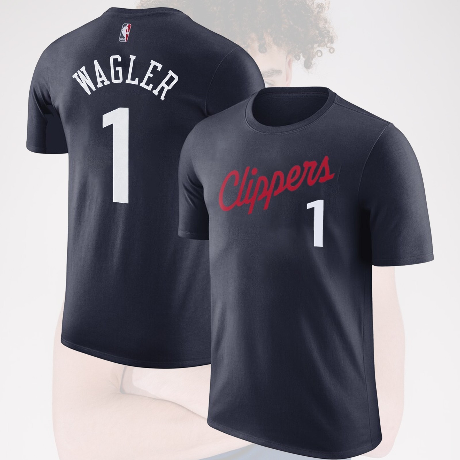 NEW – Keaton Wagler #1 Los Angeles Clippers 2026 Player Name & Number for Fans