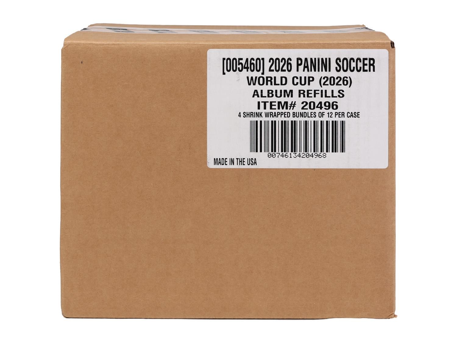2026 PANINI FIFA WORLD CUP SOCCER STICKER 12-ALBUM 4-BOX CASE – US VERSION