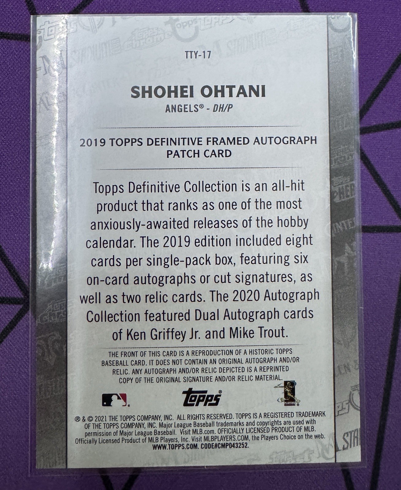 2021 Topps – Topps Through the Years Facsimile Reprints Shohei Ohtani #TTY-17