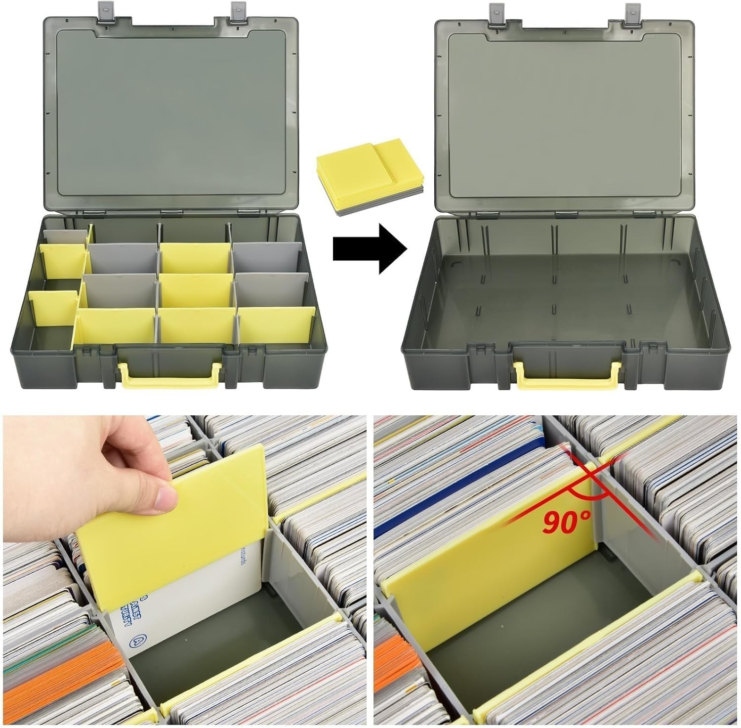 Large Capacity Trading Card Storage Box – Grey`
