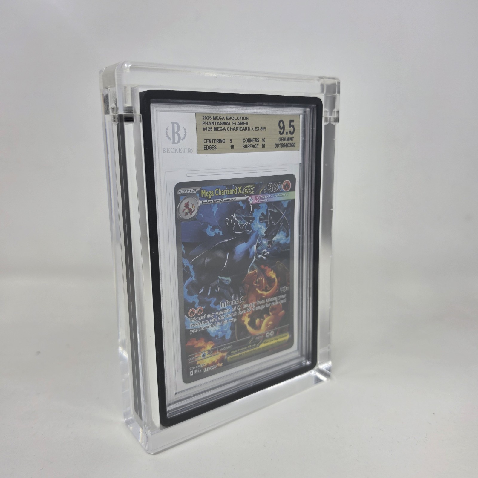 BGS Graded Card Acrylic Magnetic Display Case For Graded Guard Bumpers Installed