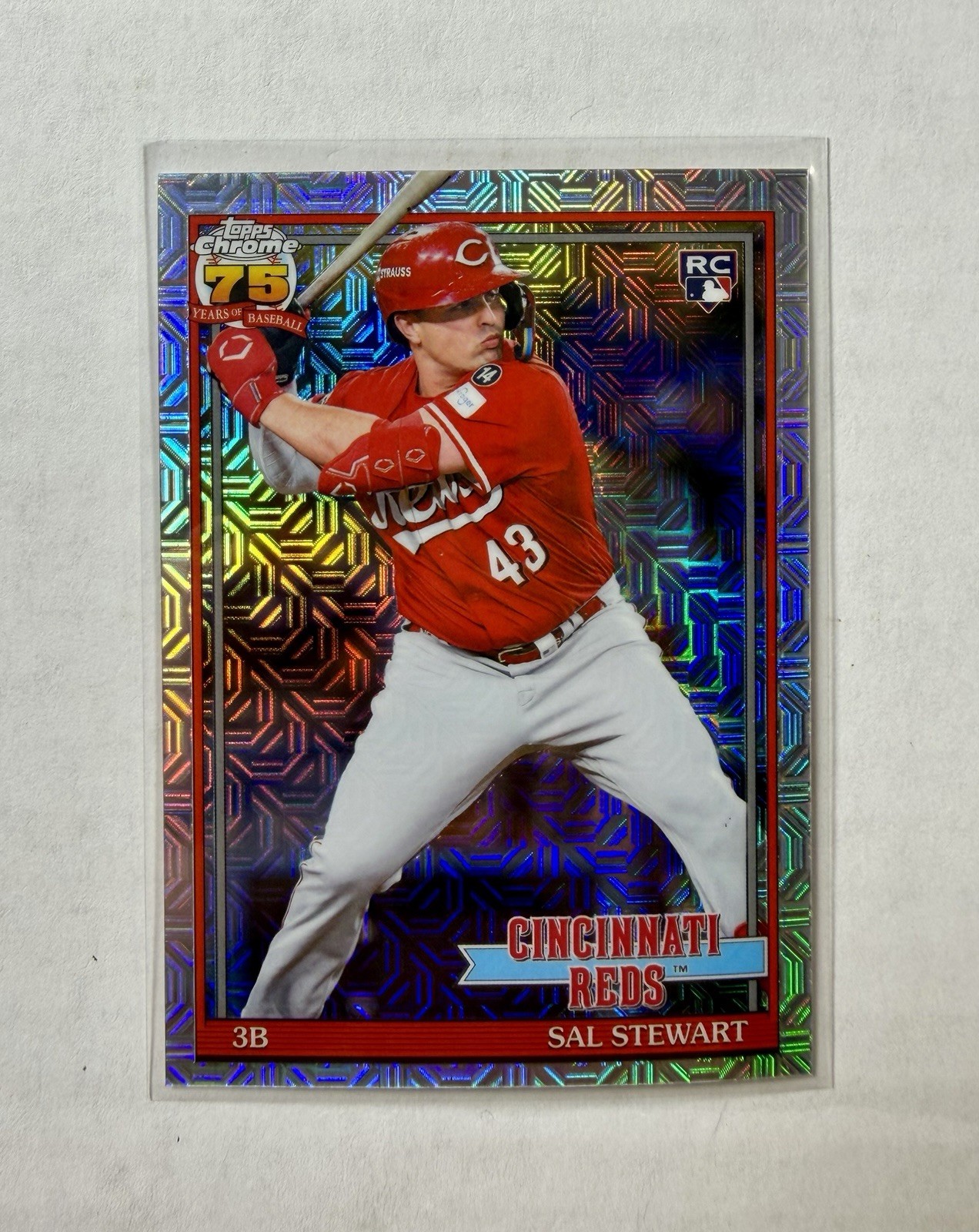 Sal Stewart 2026 Topps Series 2 #91C2-27 Silver Pack Mojo Refractor RC Reds