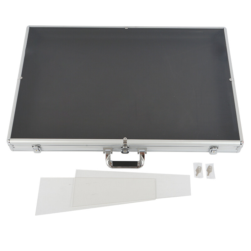 Aluminum Acrylic Table Top Trade Show Portable Display Case Trading Card/Jewelry