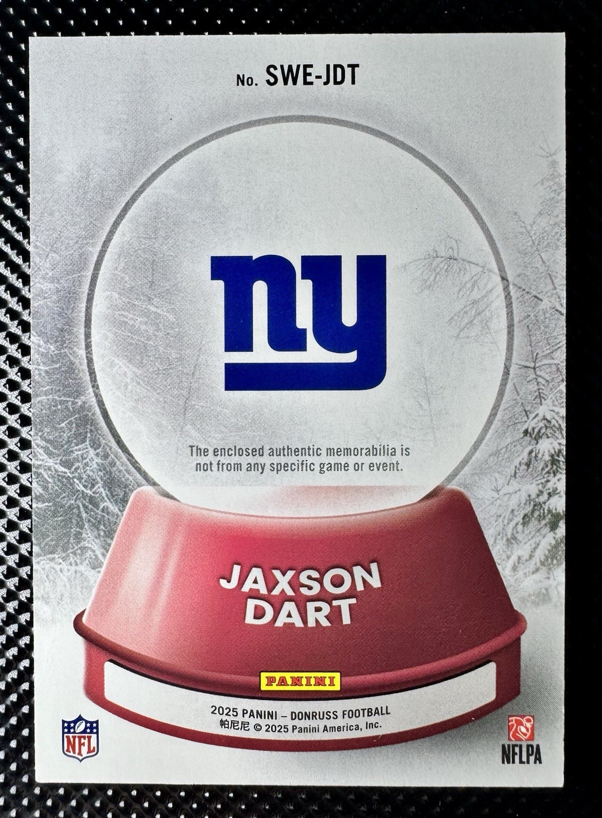2025 Panini Donruss – Rookie Sweaters Jaxson Dart Jersey Patch RC