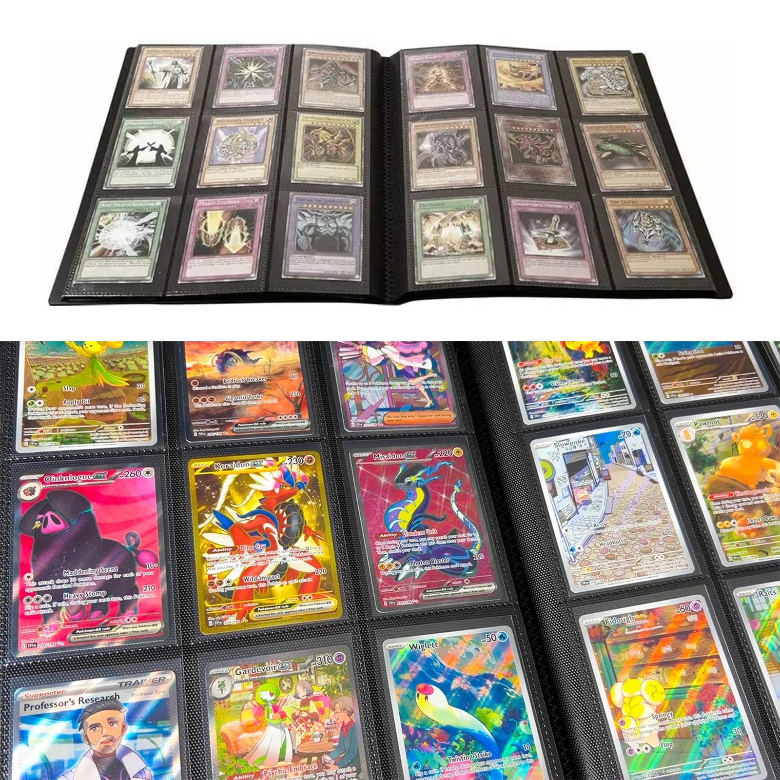 540 Cards Pocket Binder with Strap 9 Pocket Storage Trading Cards Album Folder