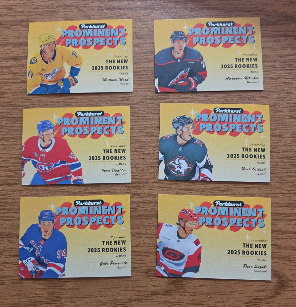 2025-26 Parkhurst Hockey INSERT and PARALLEL Card Singles – Create Own Lot