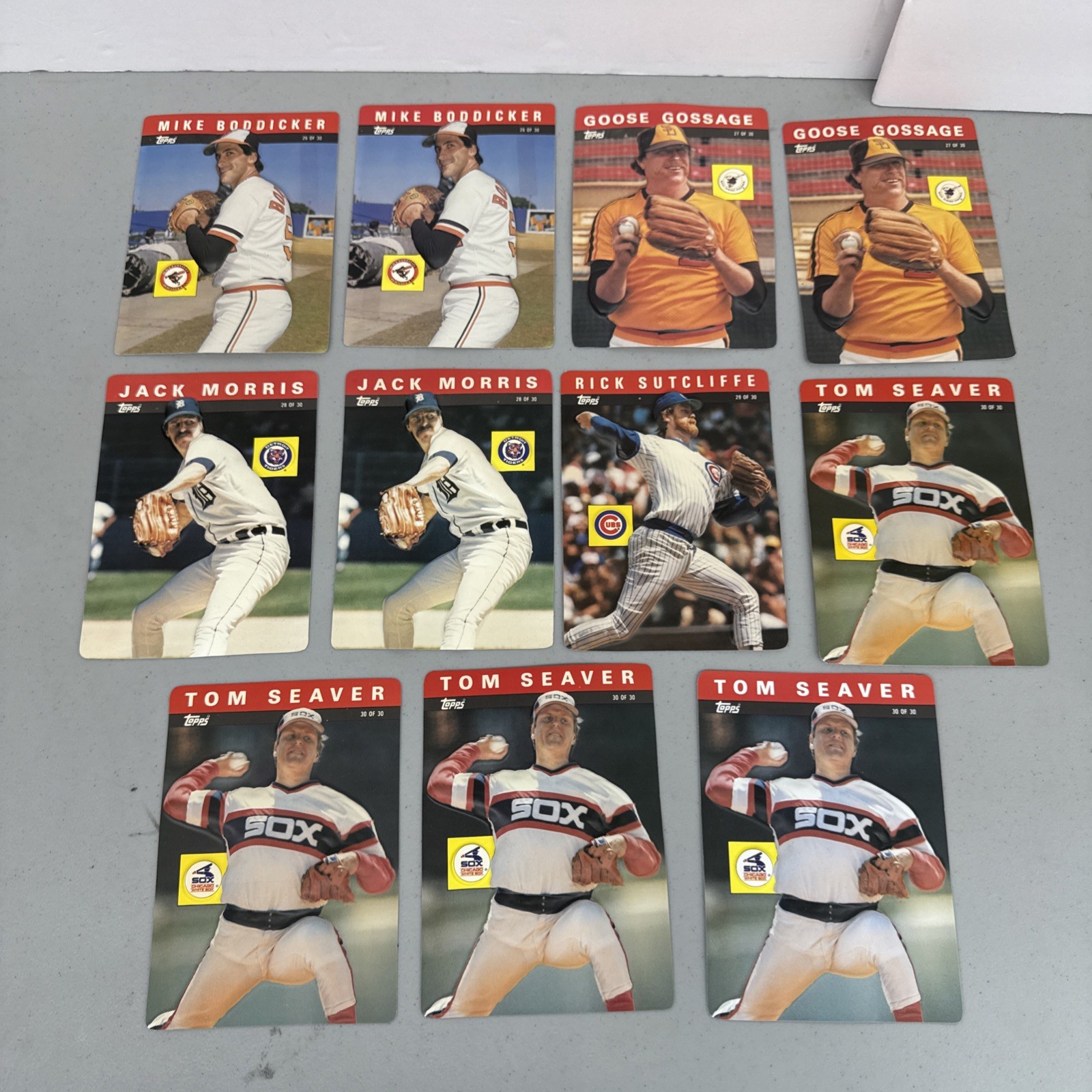 1985 Topps 3D 3-D Baseball Stars Near Complete Set W/ 2 Boxes 51 Cards Total