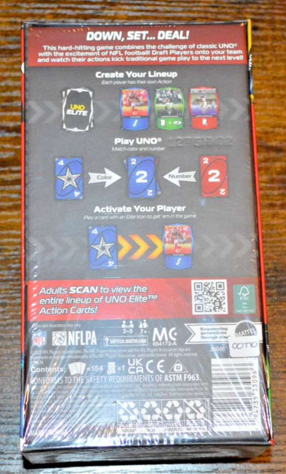 UNO Elite Core Edition NFL Starter Pack 2025 New Sealed In Box