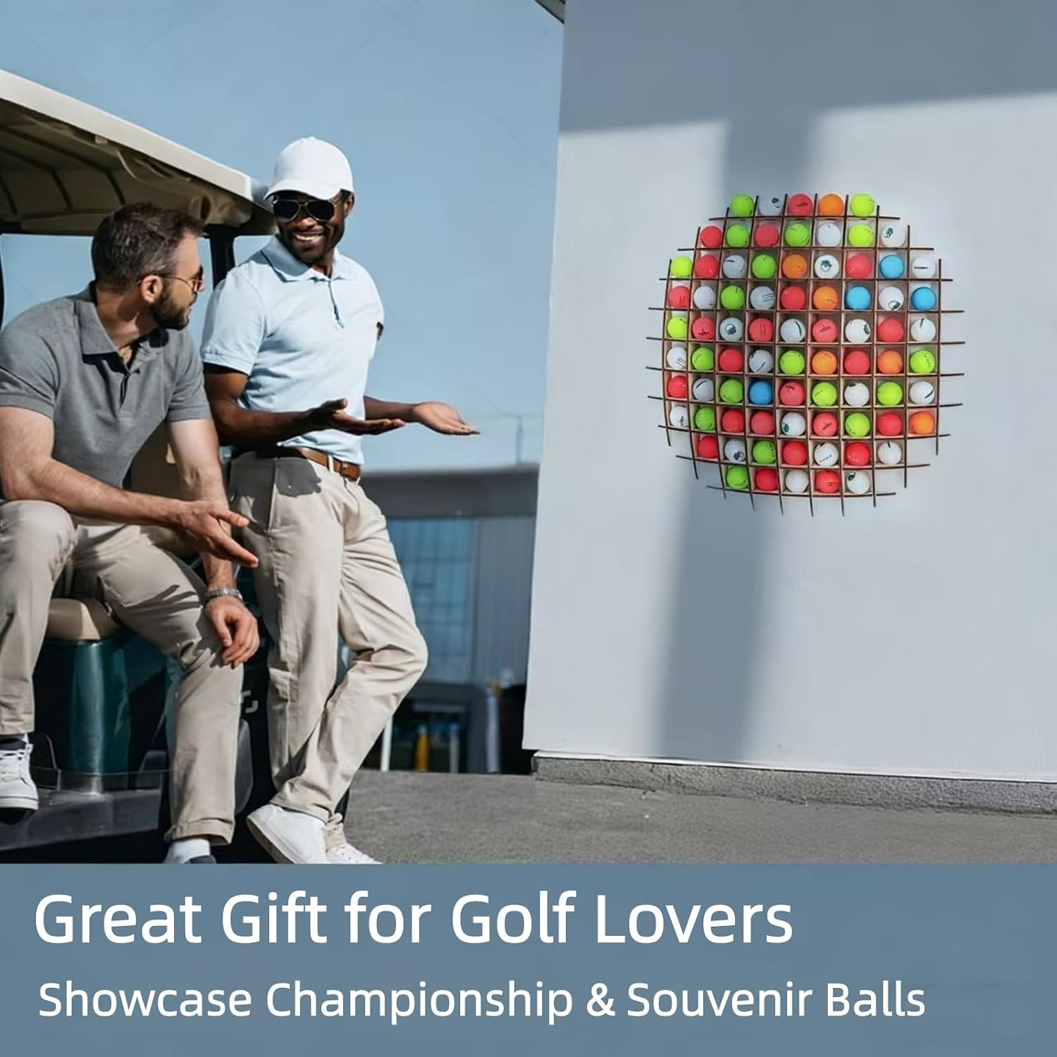 Golf Ball Display Case in the Shape of a Ball, Golf Ball Holder Will Hold