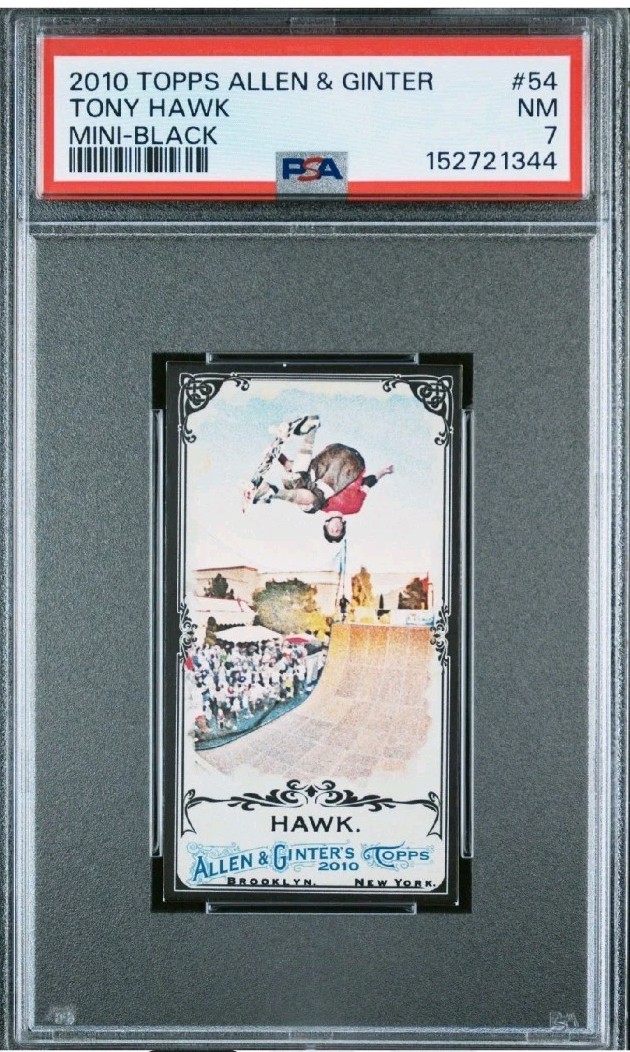 2010 Topps Allen & Ginter Mini Black Border #54 Tony Hawk PSA 7 NM Total Pop 6!