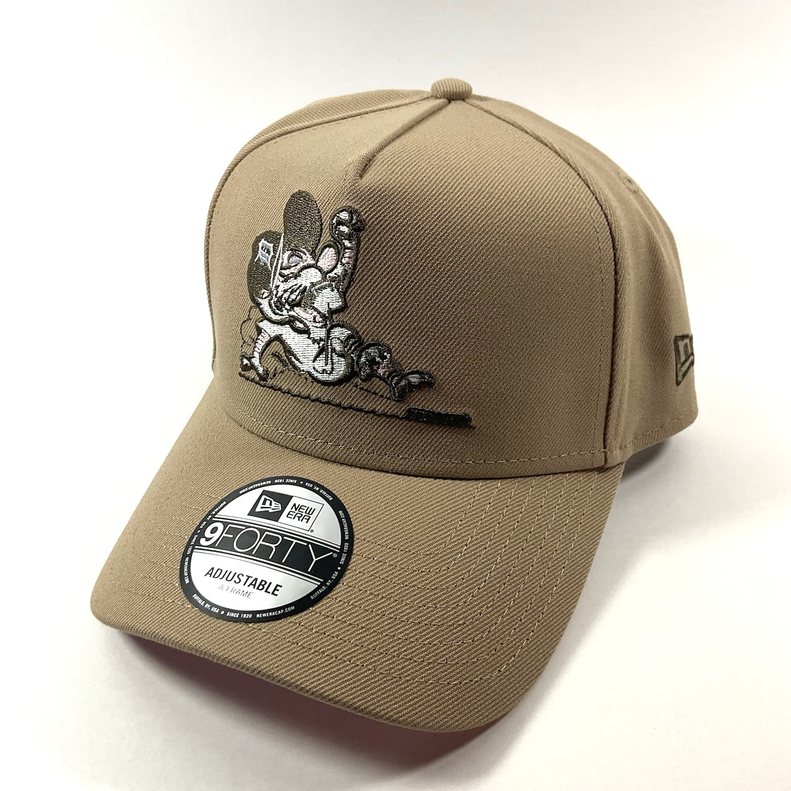 New Era Detroit Tigers Exclusive Beige Pink UV 9FORTY A-Frame Snapback Hat Cap