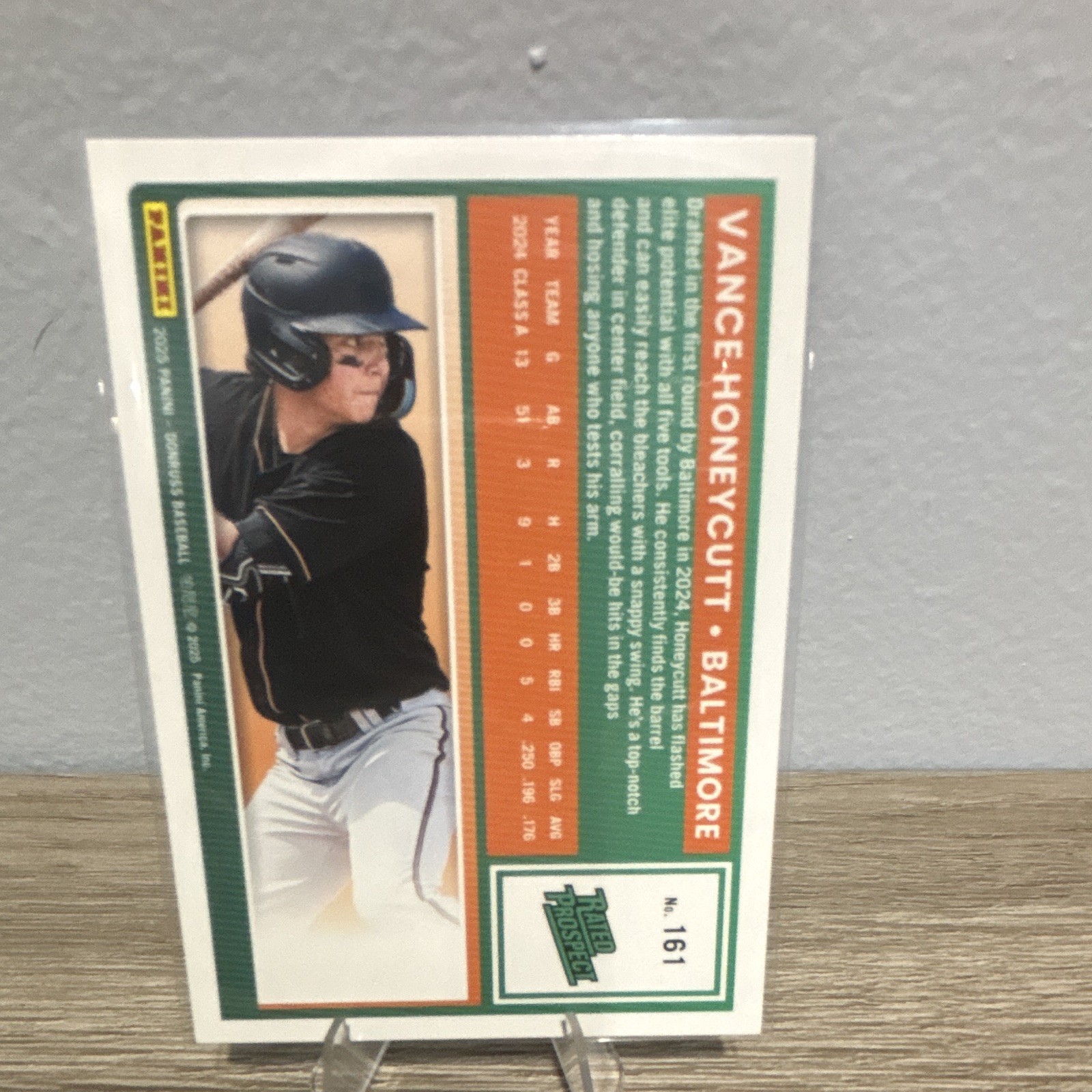 Panini Donruss 2025 Rated Prospect Vance Honeycutt Orioles #161 Pink Laser /50
