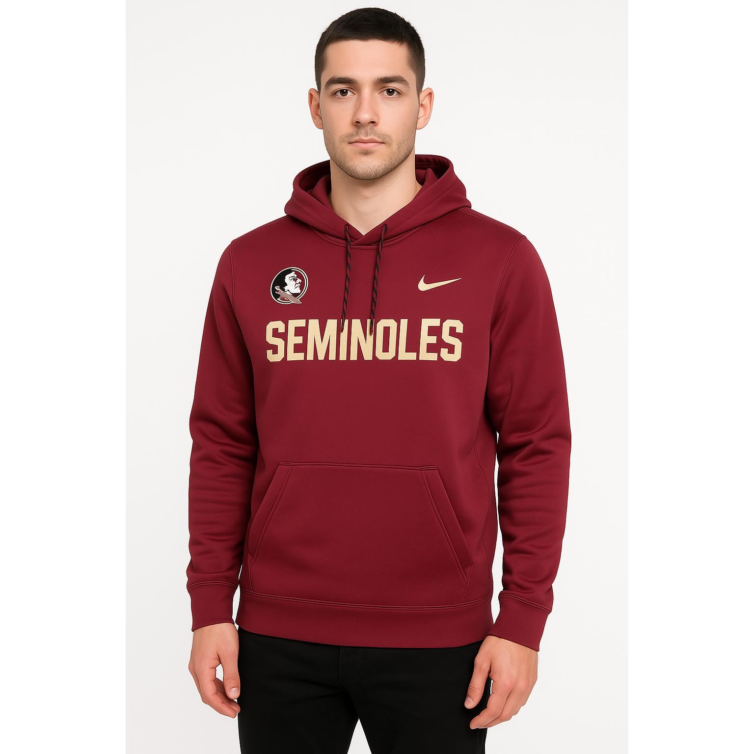 Nike 32868X-FS1 FSU Florida State Seminoles Mens Small Maroon Hoodie Sweatshirt