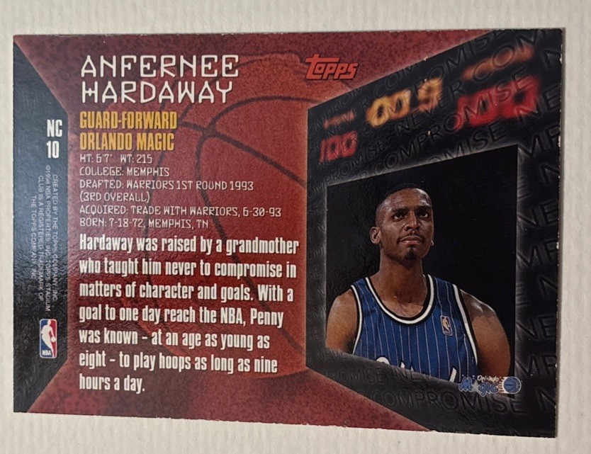 1997-98 Topps Stadium Club – Never Compromise Anfernee Hardaway #NC10