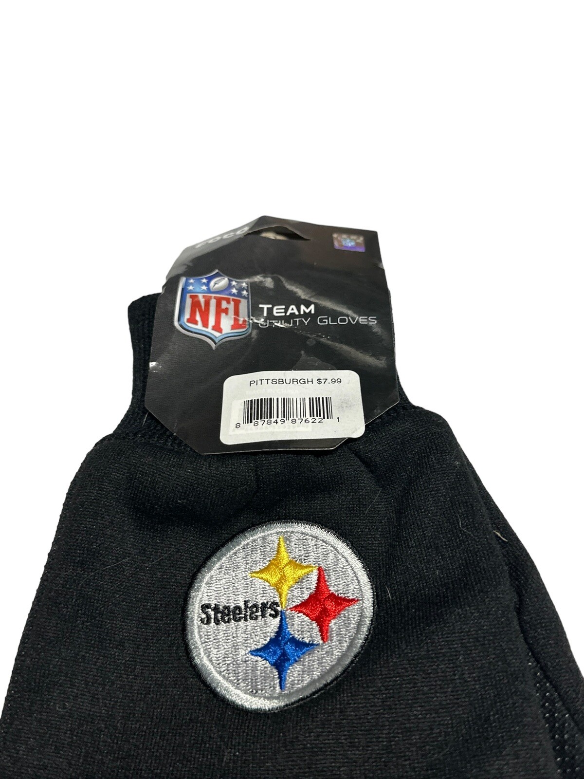 NEW NFL Team Utility Gloves – Pittsburgh Steelers- Black With Team Logo OSFM