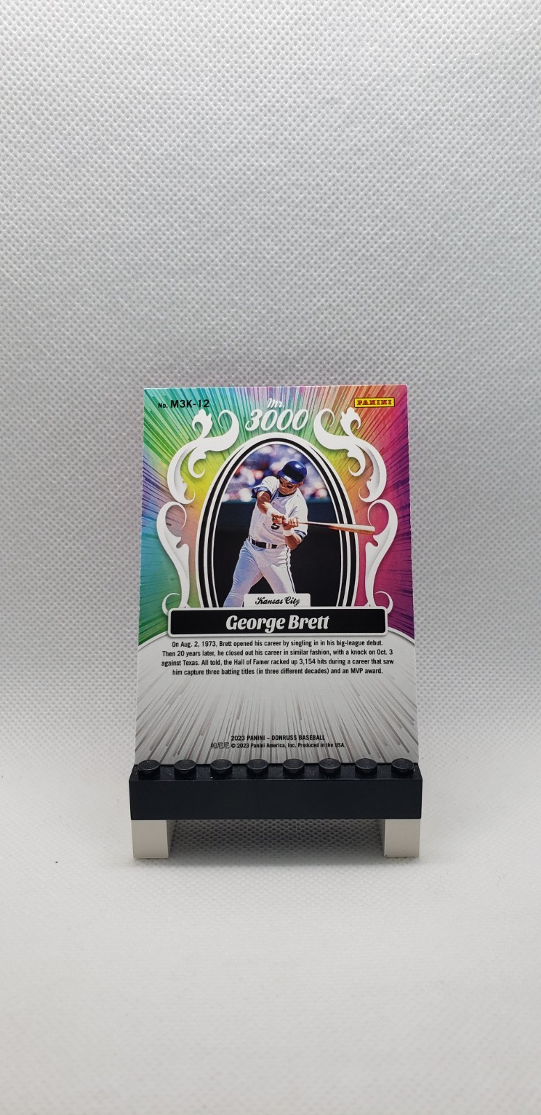 2023 Panini Donruss – Mr. 3000 George Brett #M3K-12 Pink Fireworks
