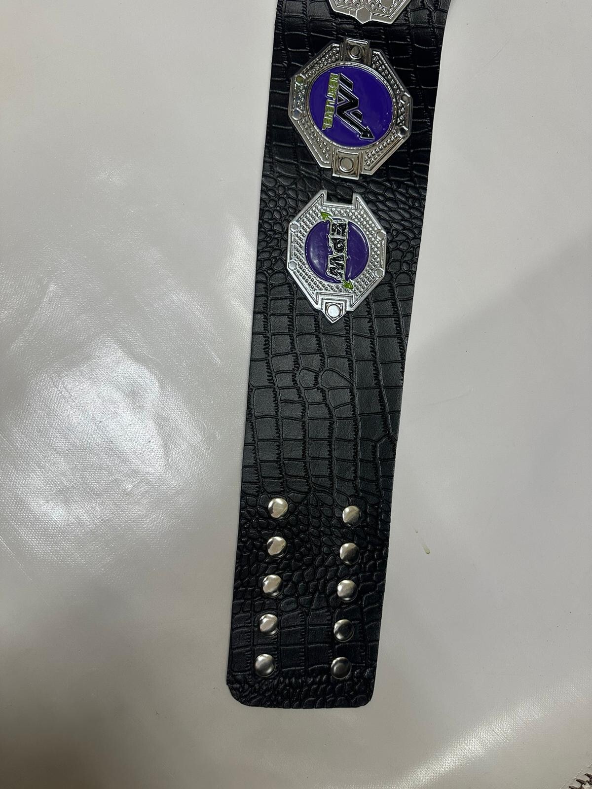 NEW CUSTOM MADE WRESTLING BELT 2MM CROCO LEATHER BELT
