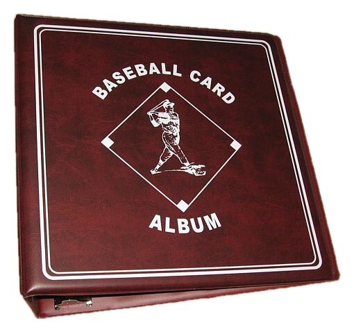 Lot of 2 BCW 3 Inch Burgundy Baseball Card Collection D-Ring Albums binders