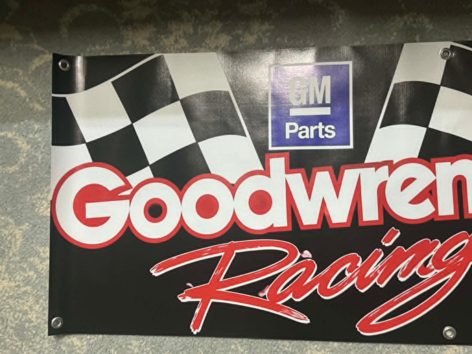 Goodwrench Racing Welcome Race Fans Banner 22×50 GM Parts NASCAR Garage Decor
