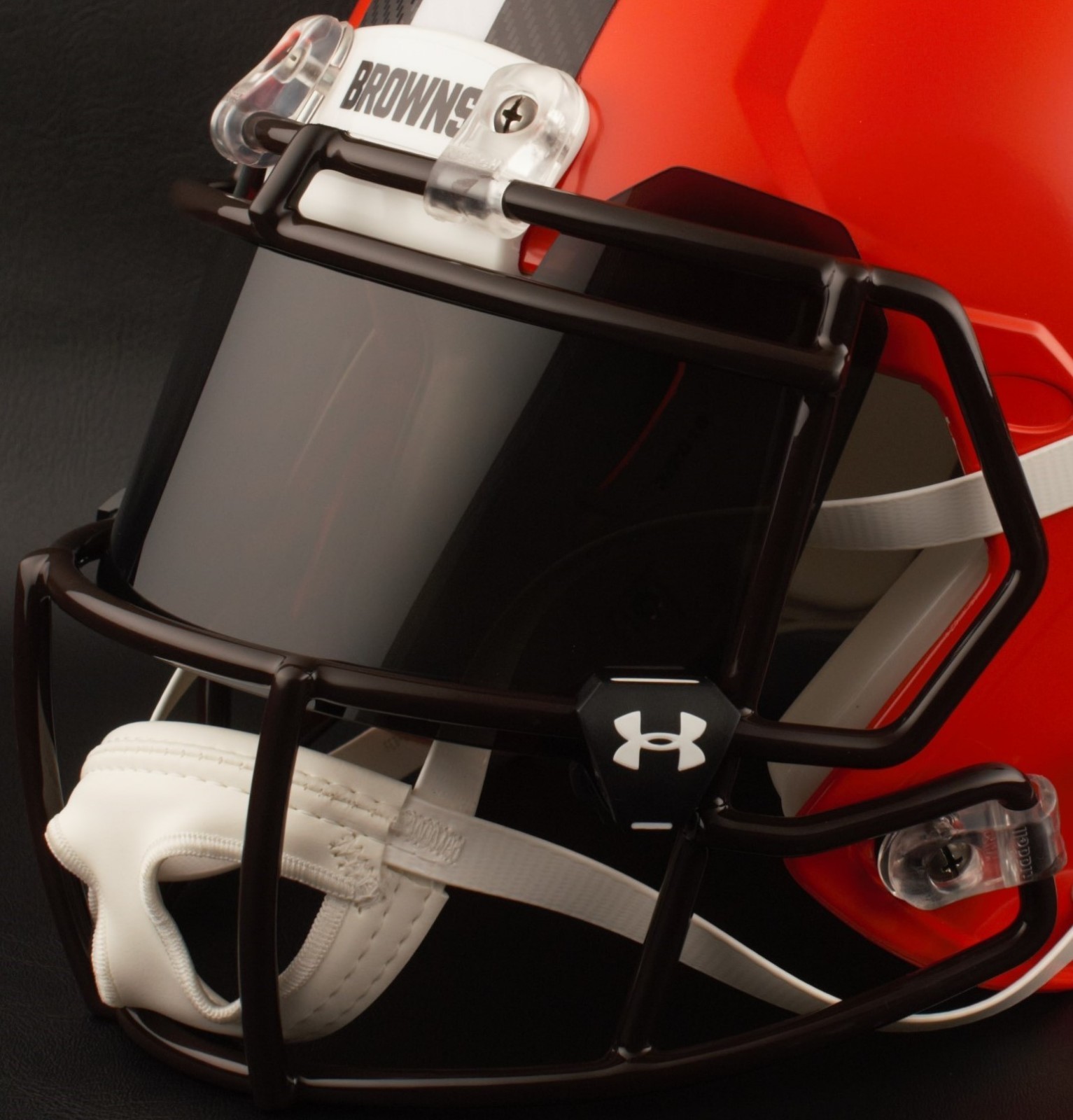 CLEVELAND BROWNS NFL Football Helmet with BLACK-TINT Visor / Eye Shield