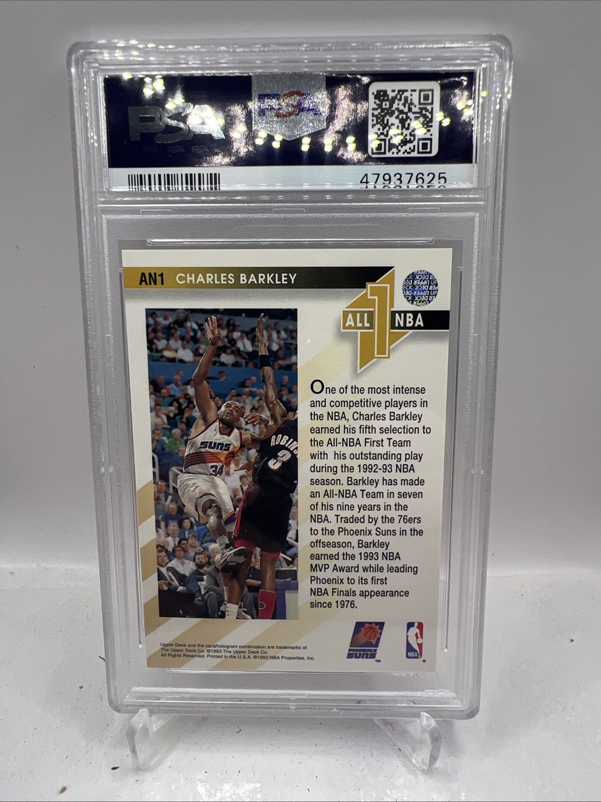 1993 UD ALL-NBA ALL-NBA #AN1 CHARLES BARKLEY PSA 8
