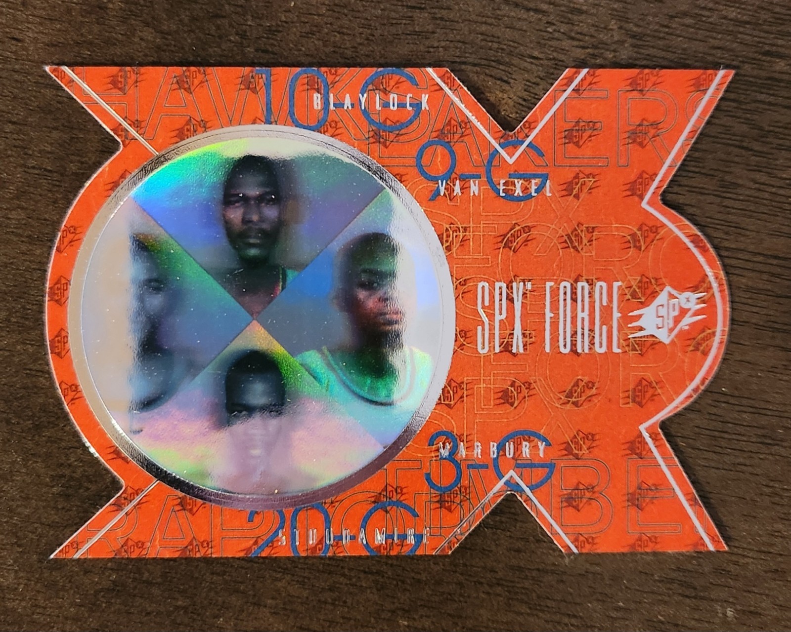 1996-97 Spx Force Blaylock Van Exel Marbury Stoudamire #F3 Die-Cut Hologram